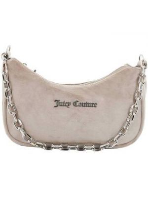 Beżowa welurowa torba na ramię Juicy Couture