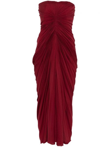 Sukienka wieczorowa bawełniana Rick Owens czerwona
