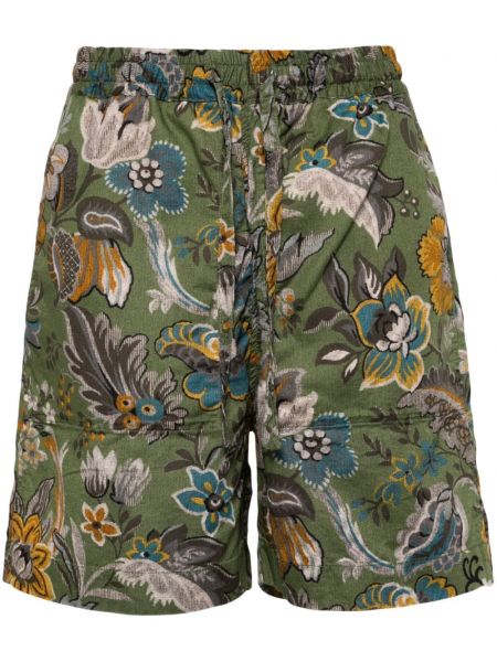 Kratke hlače s cvetličnim vzorcem s potiskom President's zelena