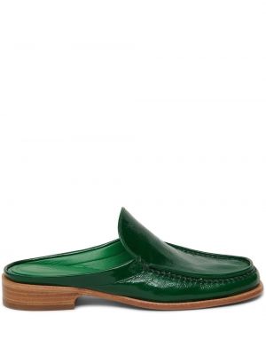 Papuci tip mules din piele Mansur Gavriel verde