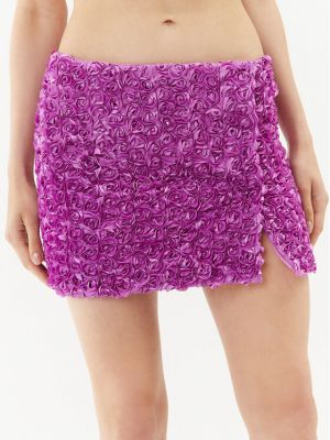 Květinové mini sukně Rotate fialové