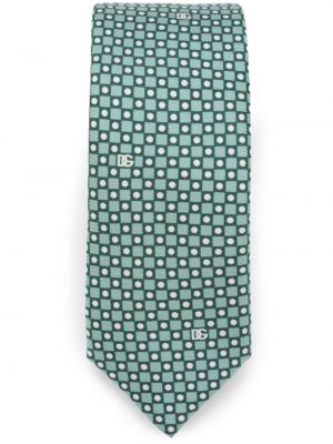 Raštuotas šilkinis kaklaraištis Dolce & Gabbana
