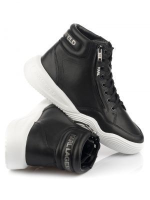 Kotníkové boty na zip Karl Lagerfeld Černé