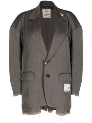 Lang blazer Maison Mihara Yasuhiro brun