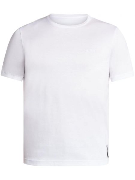 T-shirt mit stickerei aus baumwoll Fendi weiß