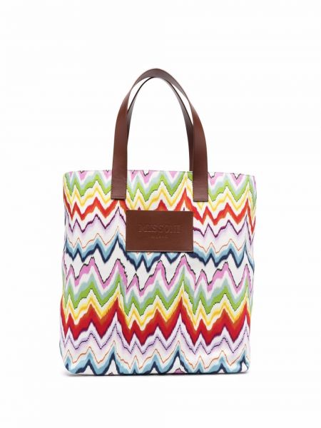 Trykt shoppingbag Missoni hvit