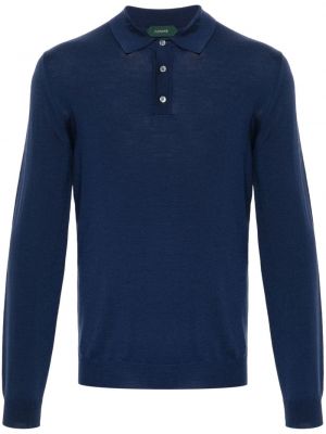 Polo en tricot Zanone bleu