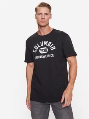 T-shirt avec manches courtes Columbia noir