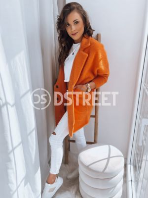 Палто от алпака вълна Dstreet оранжево