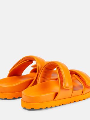 Sandale din piele Gia Borghini portocaliu