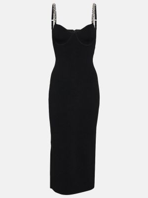 Krištáľové midi šaty Rebecca Vallance čierna