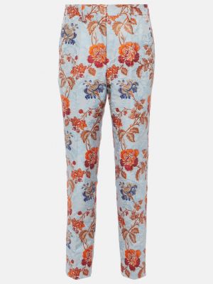 Жаккардовые брюки в цветочек с принтом Etro
