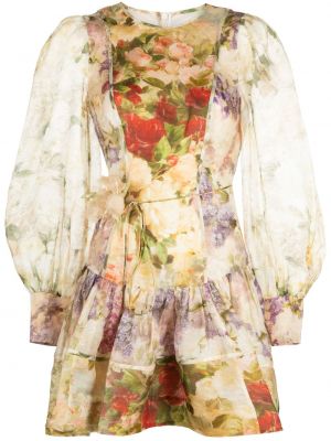 Svilena lanena haljina Zimmermann