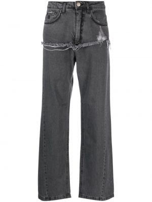 Voľné obnosené džínsy Federica Tosi sivá