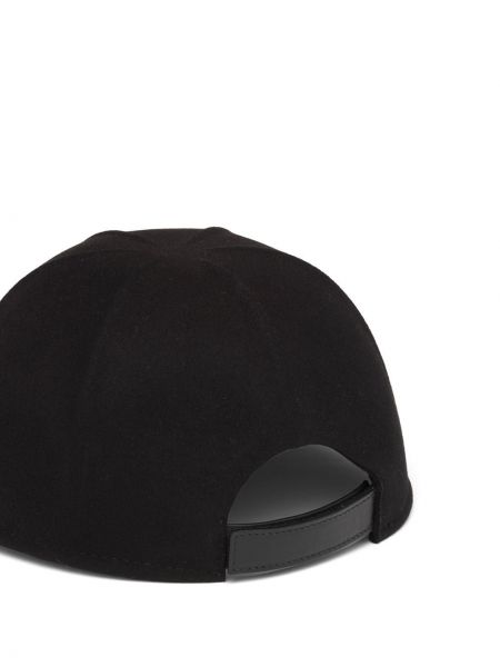 Veltinio vilnonis kepurė su snapeliu Prada juoda