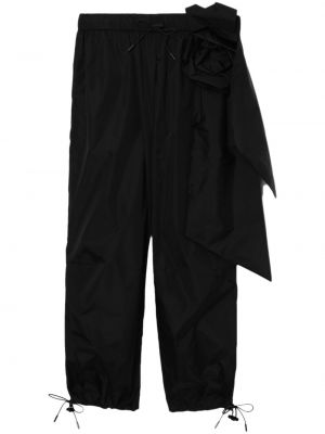Ravne hlače z lokom Simone Rocha črna