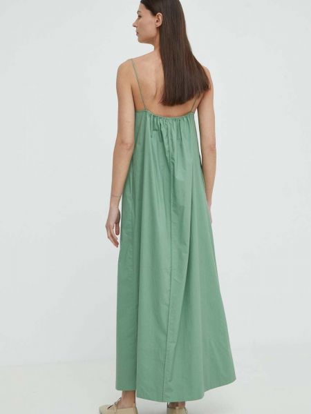 Bavlněné dlouhé šaty By Malene Birger zelené