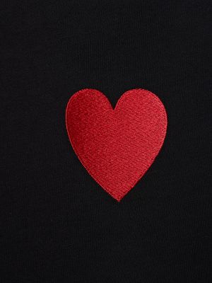 Camiseta de algodón de tela jersey Moschino negro