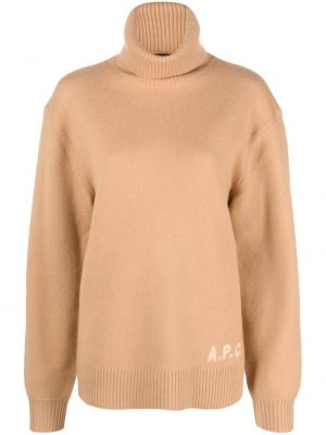 Vlněný svetr A.p.c. hnědý
