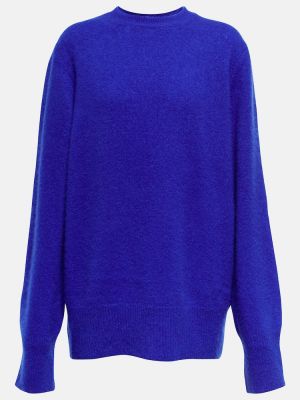 Кашмирен копринен пуловер Petar Petrov синьо