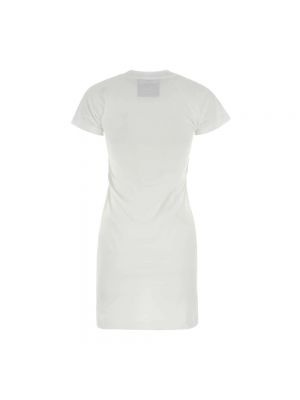 Sukienka mini bawełniana Moschino biała