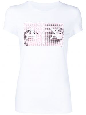 Bomull t-skjorte Armani Exchange hvit