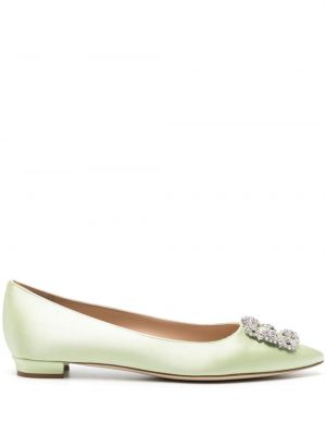 Pantofi de cristal Manolo Blahnik verde