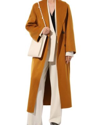 Кашемировое пальто Freeage оранжевое