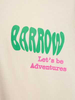 Bavlnené tričko s potlačou so srdiečkami Barrow béžová