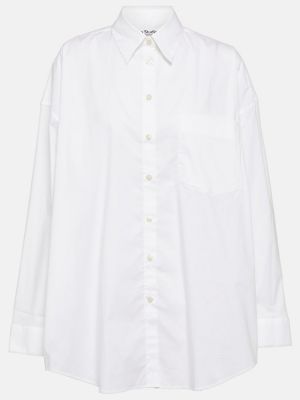 Памучна риза Acne Studios бяло