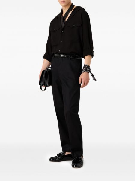 Pantalon en coton Emporio Armani noir