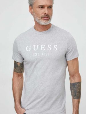 Koszulka z nadrukiem Guess szara