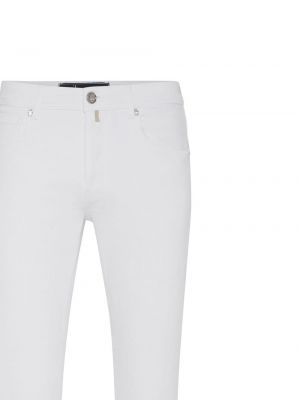 Haftowane proste jeansy Billionaire białe