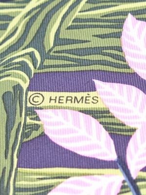 Echarpe en soie Hermès violet