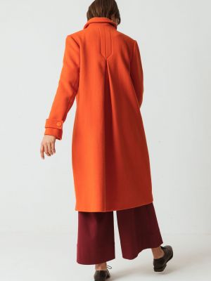 Vlnený zimný kabát Skfk oranžová