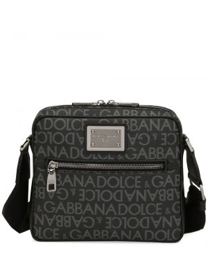 Žakárová kabelka s potlačou Dolce & Gabbana