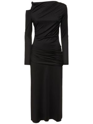 Μίντι φόρεμα από ζέρσεϋ Victoria Beckham μαύρο