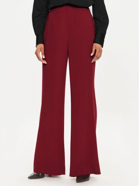 Voľné bavlnené široké nohavice Calvin Klein červená