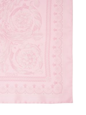 Echarpe en soie Versace rose