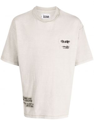 Βαμβακερή μπλούζα Izzue μπεζ