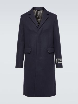 Gyapjú kabát Acne Studios kék