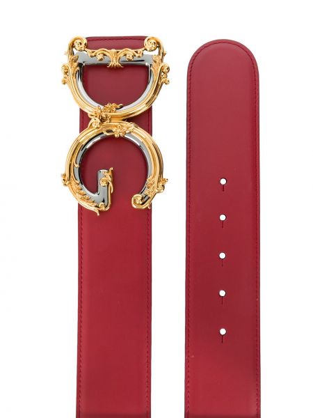 Pásek s přezkou Dolce & Gabbana červený