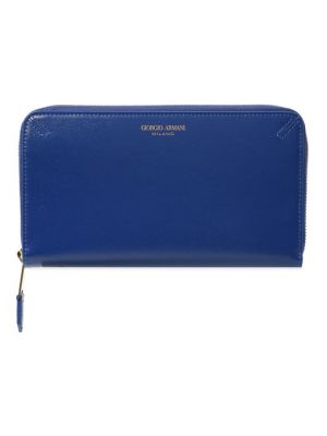 Кожаный кошелек Giorgio Armani синий