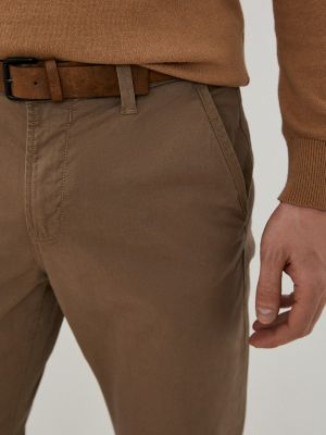 Прямые брюки Tom Tailor коричневые