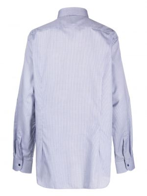 Gepunktete hemd aus baumwoll mit print Corneliani blau