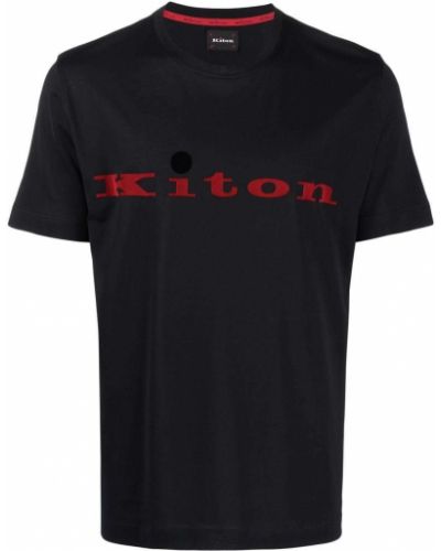 Camiseta con estampado Kiton negro