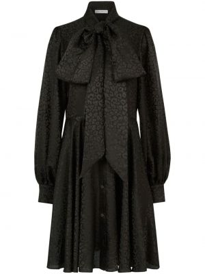 Robe avec noeuds à imprimé à imprimé léopard Nina Ricci noir