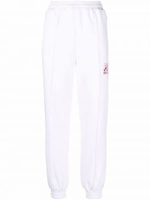 Kokvilnas treniņtērpa bikses ar apdruku Philosophy Di Lorenzo Serafini balts