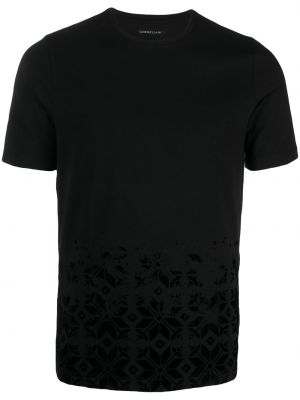 Bavlnené tričko Corneliani čierna