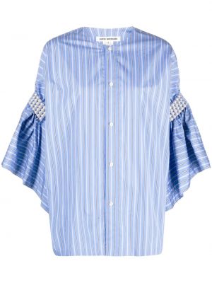 Koszula z perełkami z falbankami Junya Watanabe niebieska